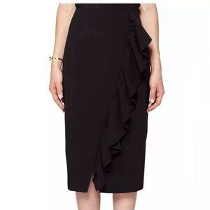 Women's - Ted Baker Oden Asymmetric Ruffle Pencil Skirt, Size 2 (US 4 - 6)